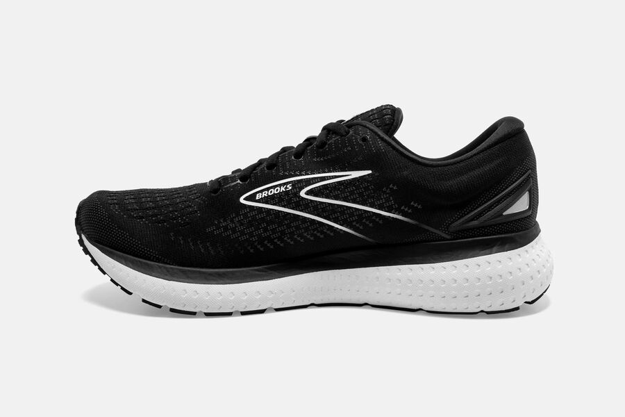 Brooks Running Shoes - Glycerin 19 Road Mens - Black/White - ZBN-807563